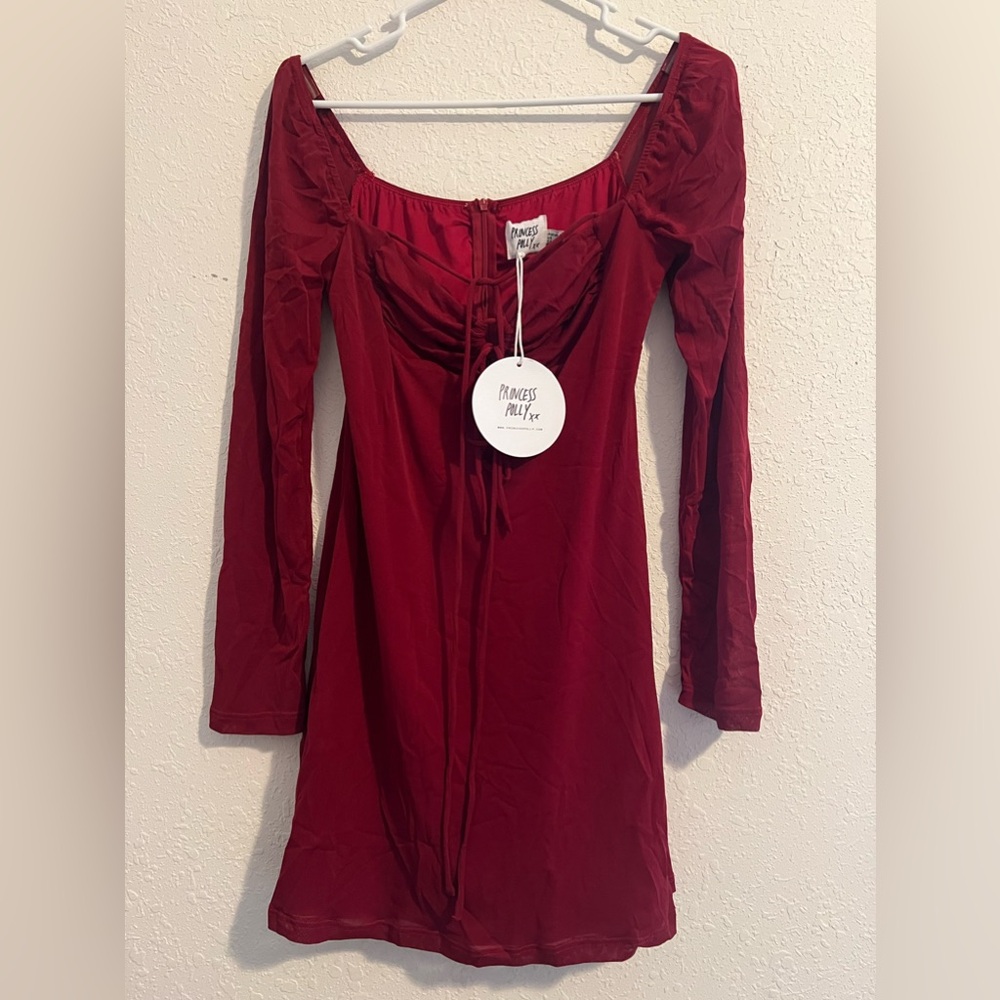 Princess Polly - Stassi Mini Dress Burgundy